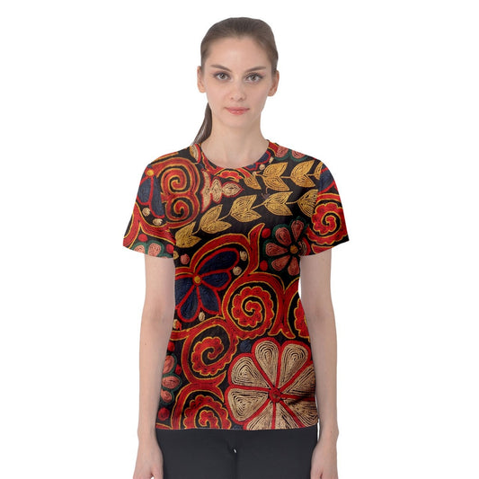 Hippie Retro Floral Retro Ladies t-shirt
