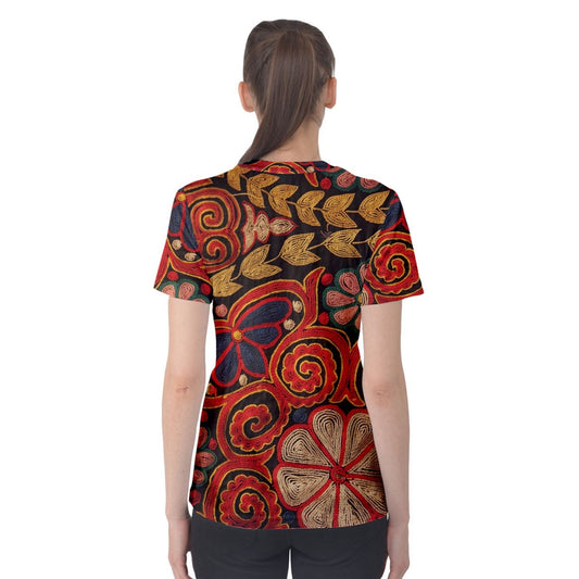 Hippie Retro Floral Retro Ladies t-shirt