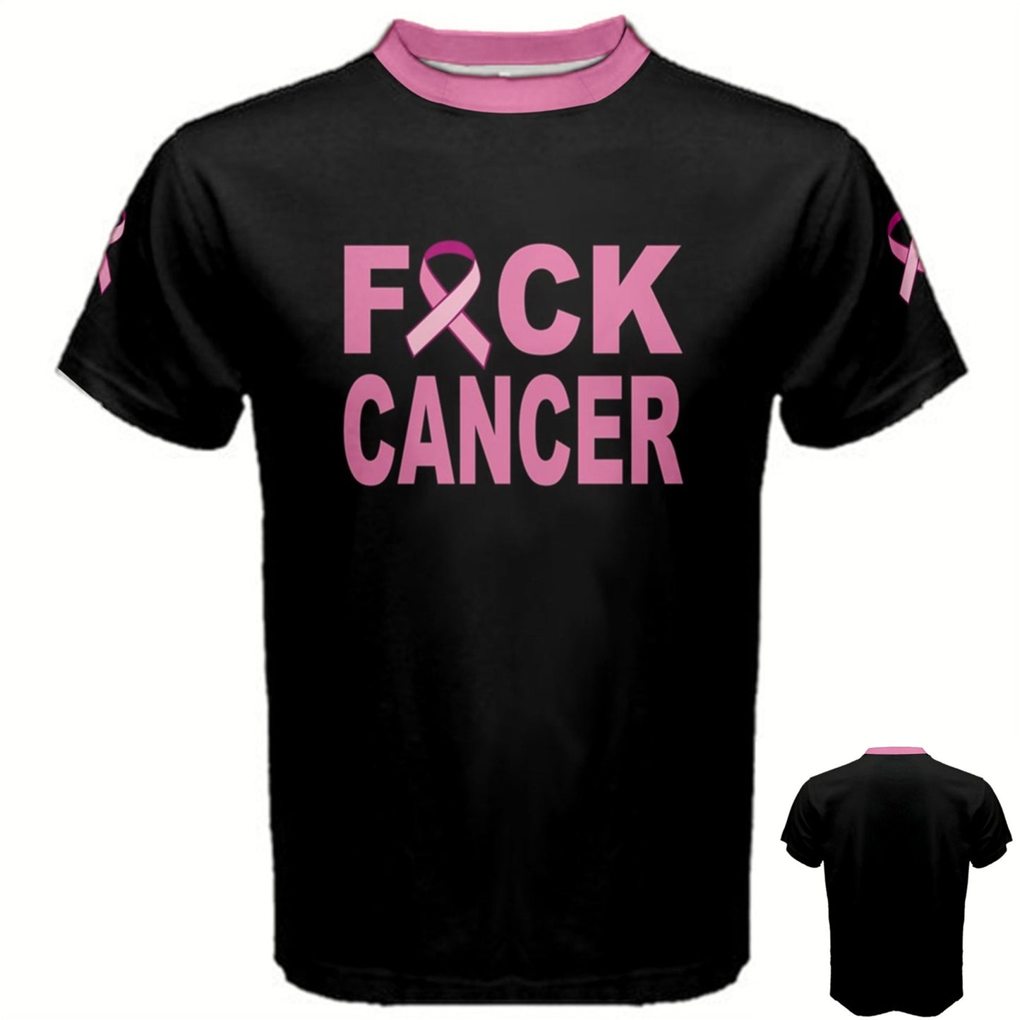 F*ck Cancer Pink or Blue  T-shirt