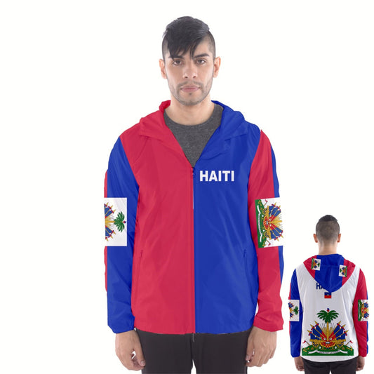 Haiti Flag Coat of Arms Windbreaker Jacket