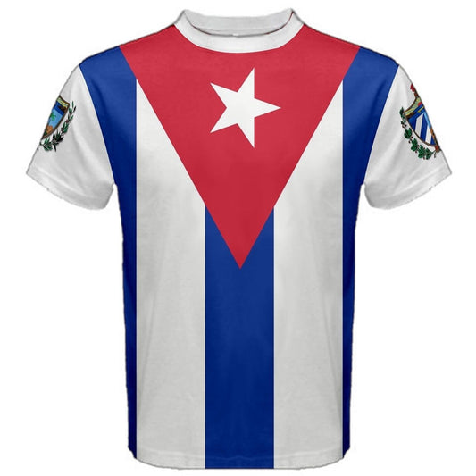 Cuban Double Sided Flag Coat of Arms T-shirt