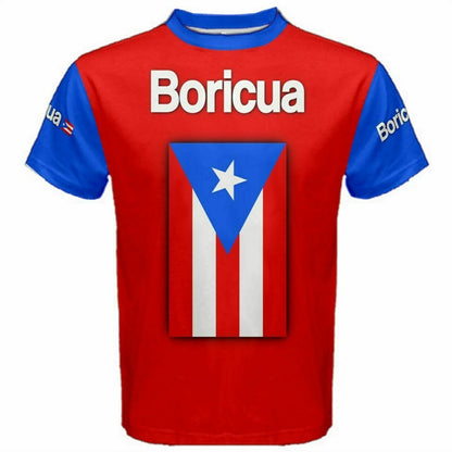 Puerto Rican Boricua Red Flag T-shirt