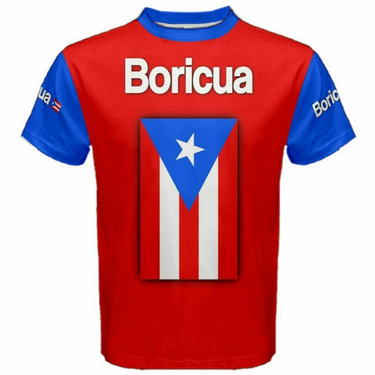 Puerto Rican Boricua Red Flag T-shirt