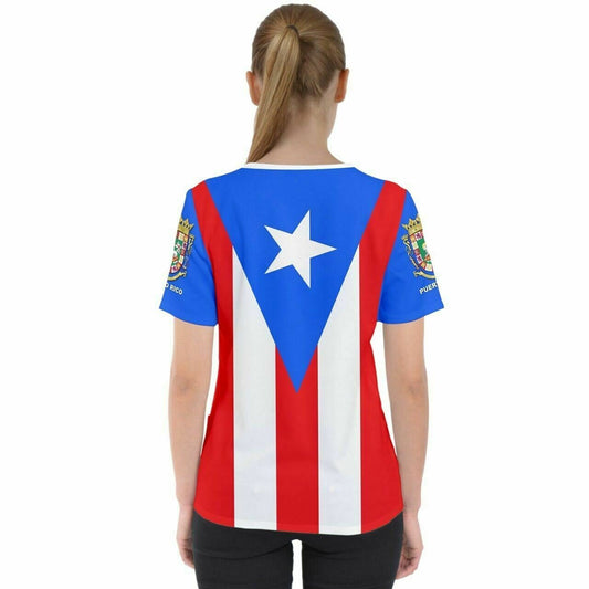 Puerto Rico Flag Scrub Top