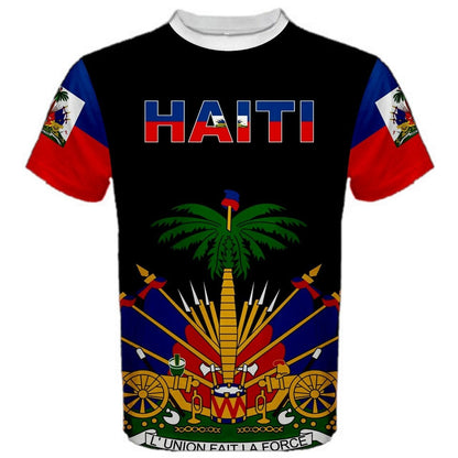 Haiti Map Flag Coat of Arms T-shirt