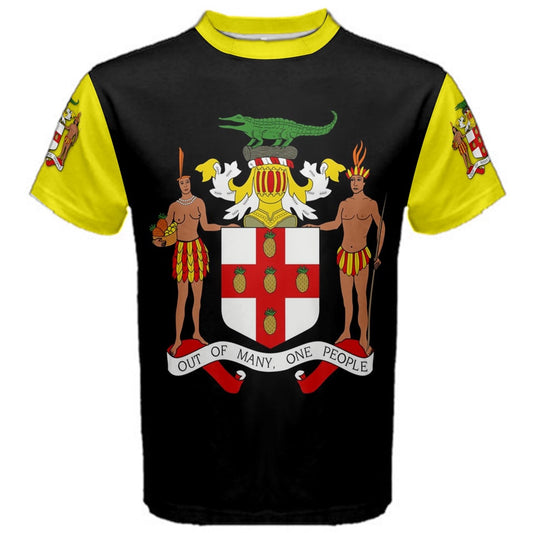 Jamaican Coat of Arms and Map Flag T-shirt
