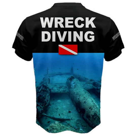 Wreck Diving Diver Down Flag T-shirt