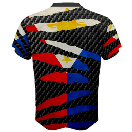 Philippines Beast Ripped Pattern Flag T-shirt