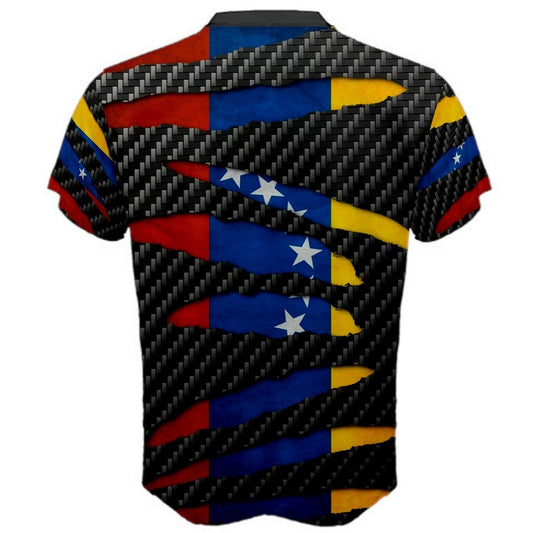 Venezuela Ripped Pattern Flag T-shirt