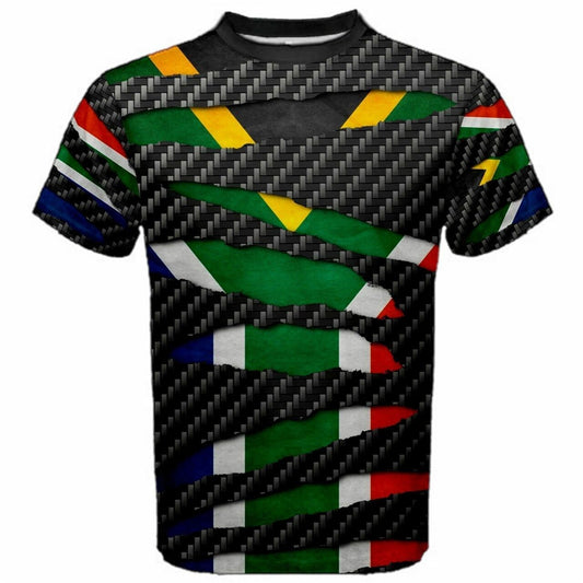 South Africa Beast Ripped Flag T-shirt