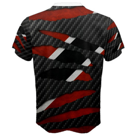 Trinidad and Tobago Beast Ripped Flag T-shirt