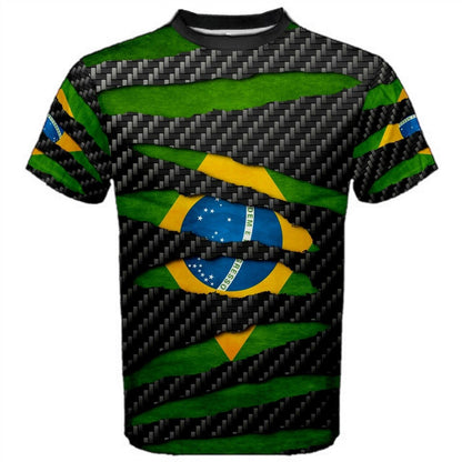 Brazil Beast Ripped Flag T-shirt