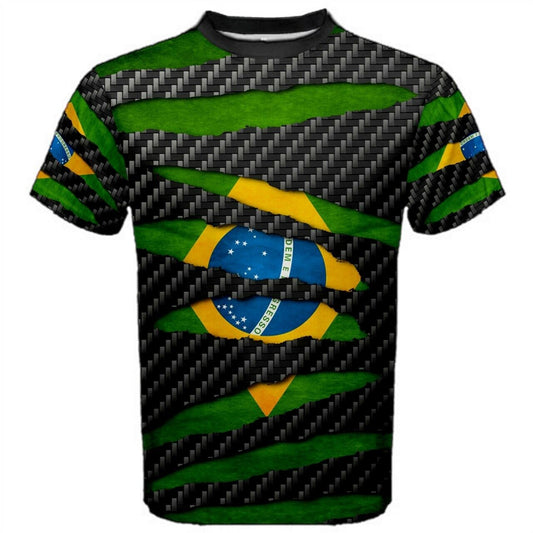 Brazil Beast Ripped Flag T-shirt