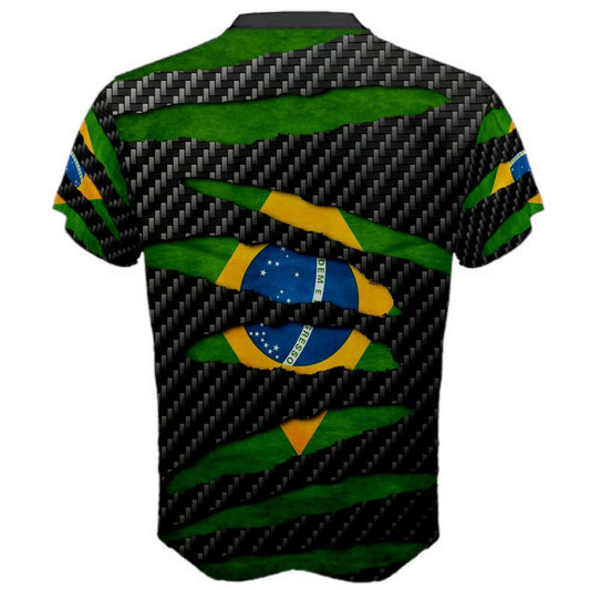 Brazil Beast Ripped Flag T-shirt