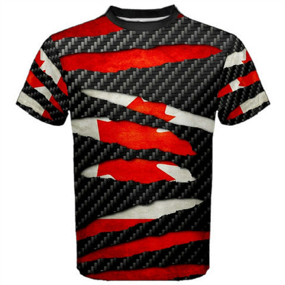 Canada Beast Ripped Flag T-shirt
