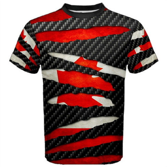 Canada Beast Ripped Flag T-shirt