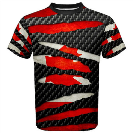 Canada Beast Ripped Flag T-shirt (CUSTOM)