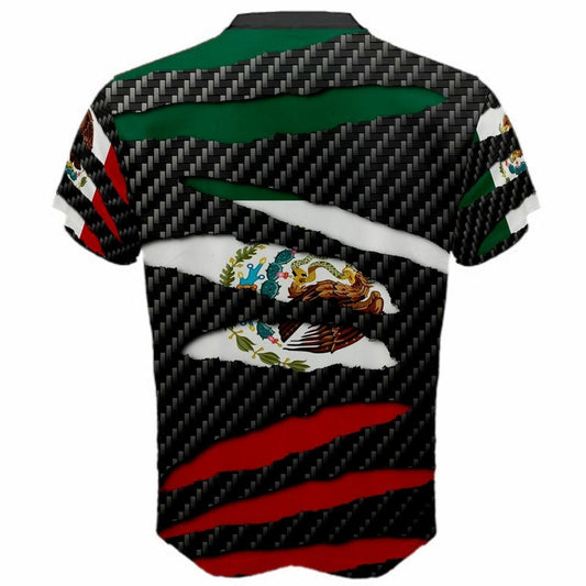 Mexico Beast Ripped Flag T-shirt