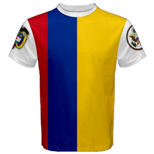 Colombia/United States Multi Flag T-shirt