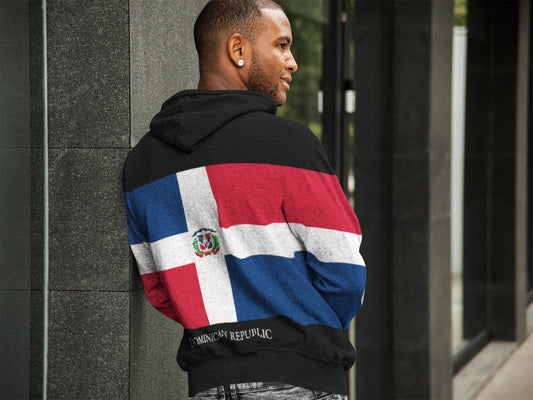 Dominican Republic Flag Pullover Hoodie