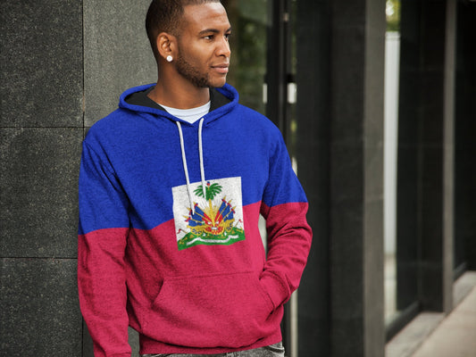 Haitian Flag Pullover Hoodie