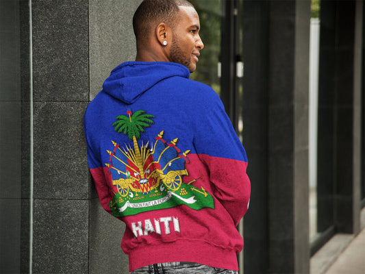 Haitian Flag Pullover Hoodie