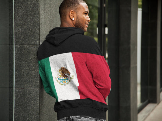 Mexican Flag Pullover Hoodie
