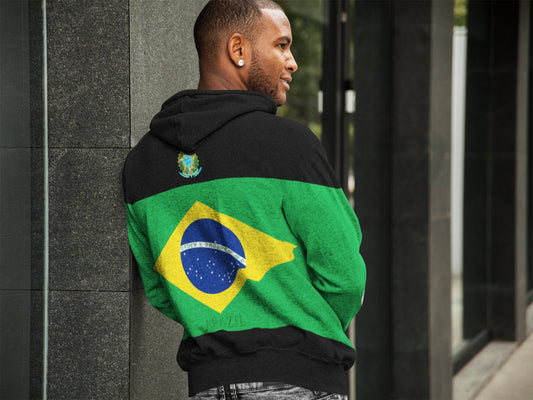 Brazilian Flag Pullover Hoodie