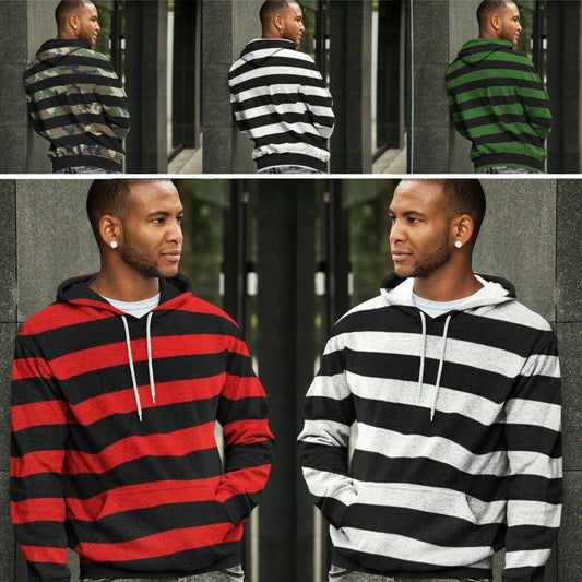 Striped Pullover Hoodie Many Stlyes