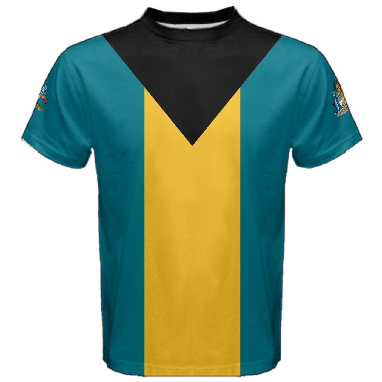 Bahamas National Flag Coat of Arms T-shirt