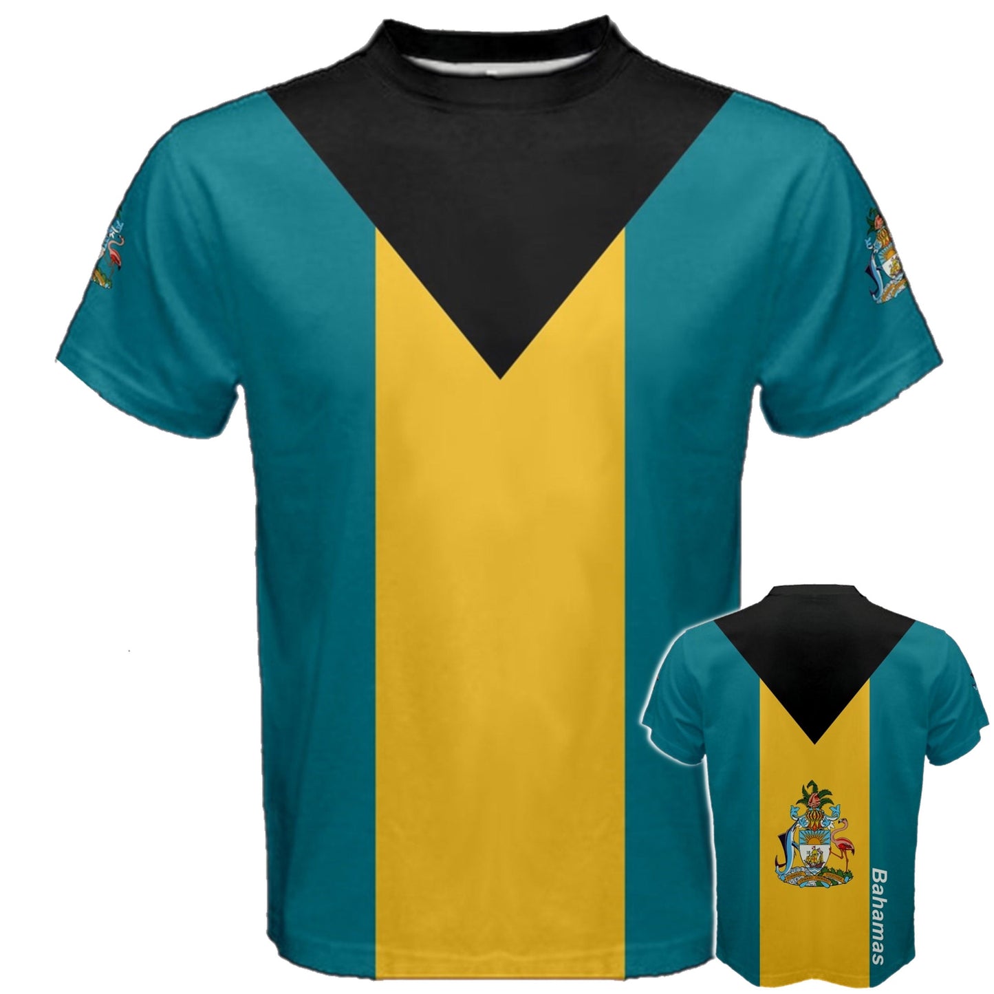 Bahamas National Flag Coat of Arms T-shirt