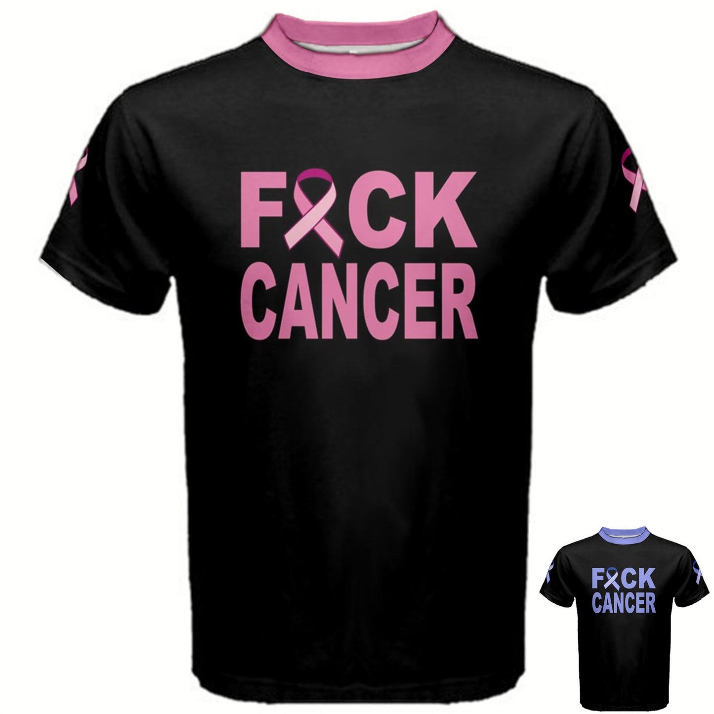 F*ck Cancer Pink or Blue  T-shirt