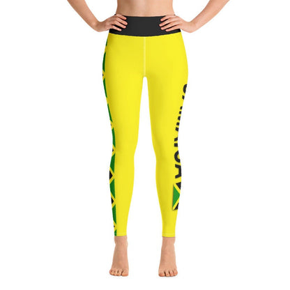 Jamaican National Country Flag Girl Yoga Pants Legging