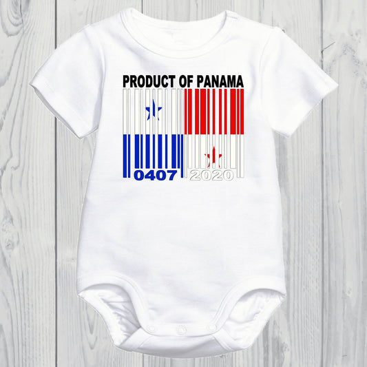 Product of Panama Newborn Baby Onesie With Custom Birth date