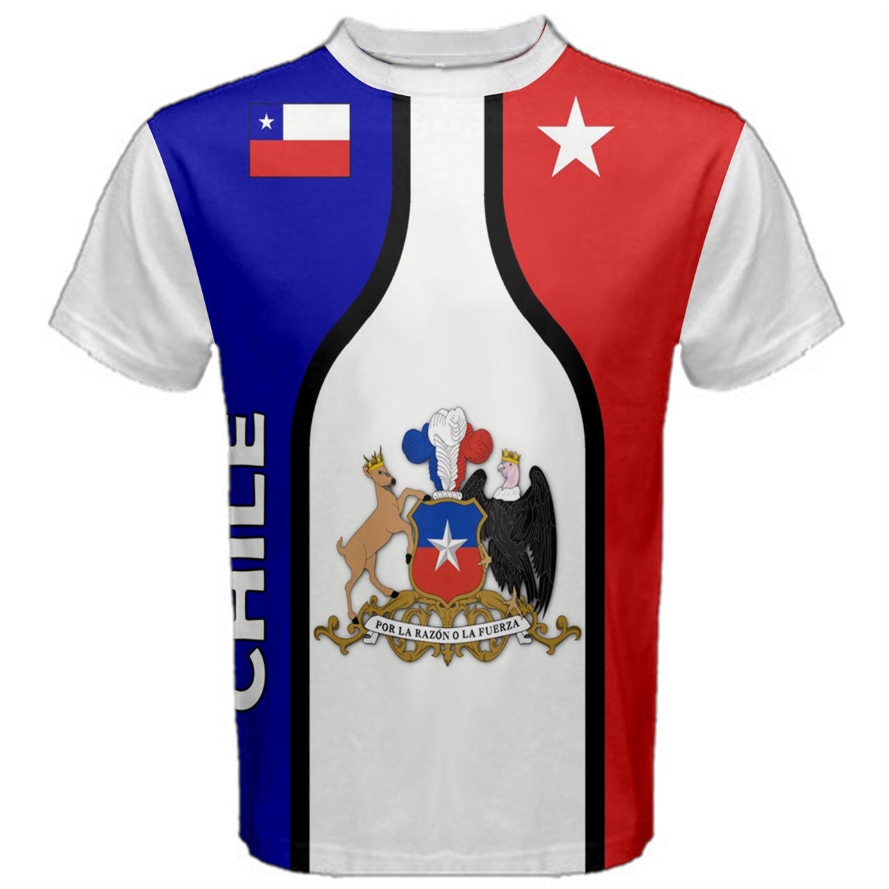 Chile Chilean Coat of arms National Country Flag T-shirt
