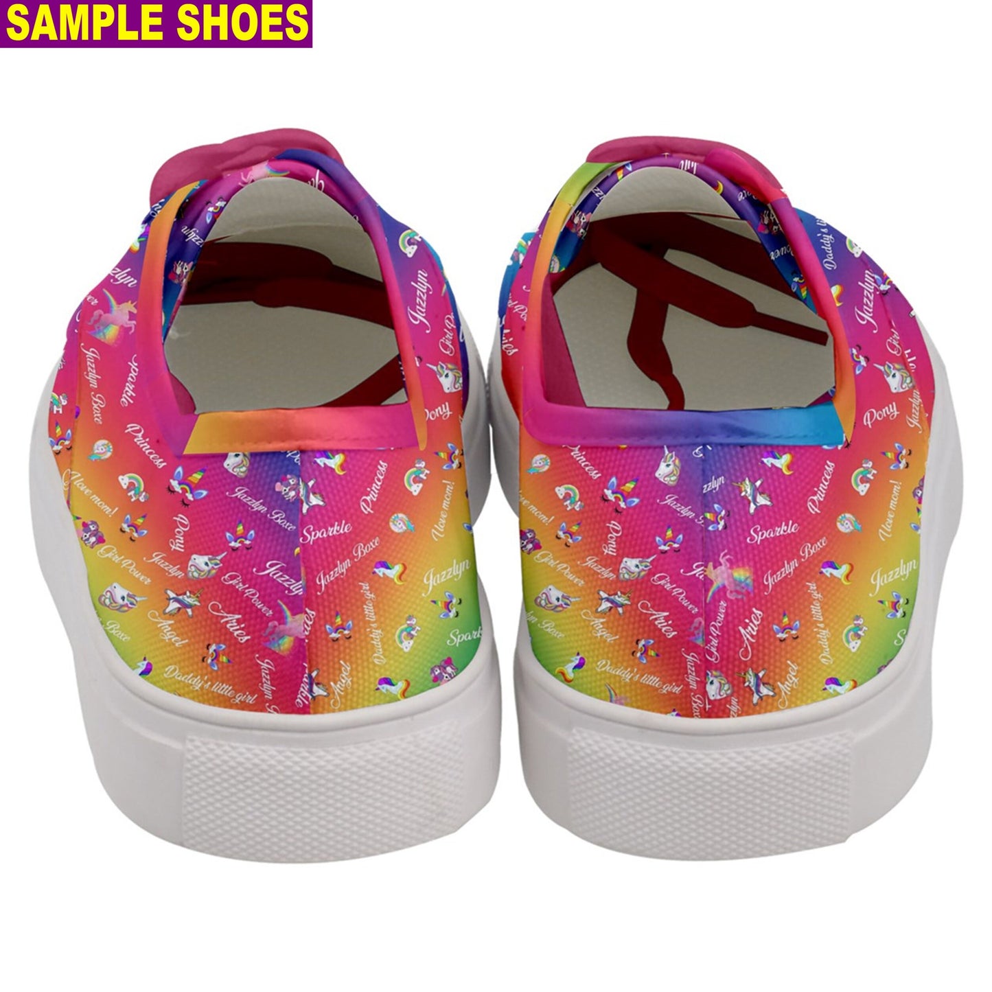 Unicorn Pony *Add Your Own Text Unique Customized Girl Shoes