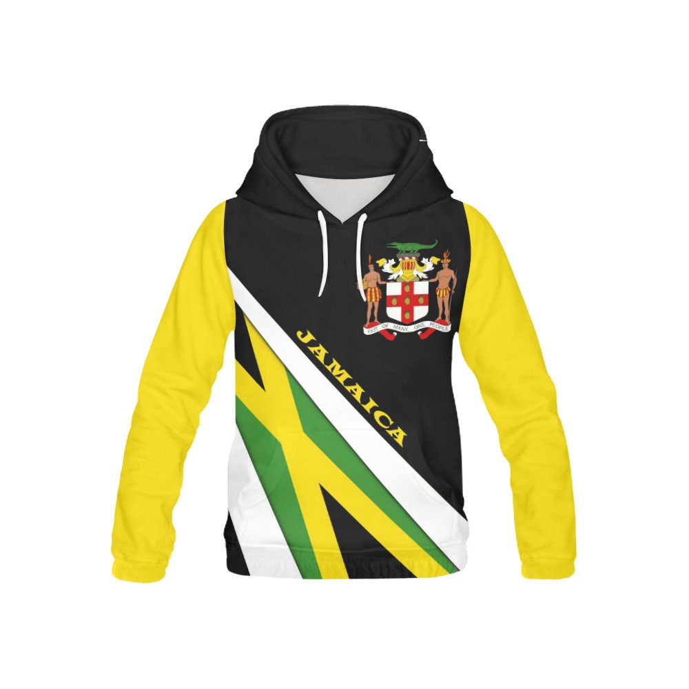 Jamaica Flag Pullover Coat of Arms Hoodie