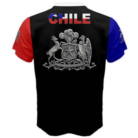 Made in Chile Chilean Coat of arms Santiago Barcode Flag T-Shirt
