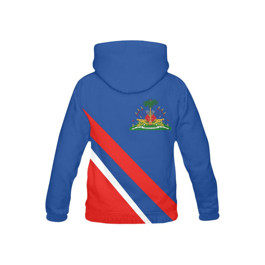 Haiti Flag Pullover Coat of Arms Black Red Hoodie