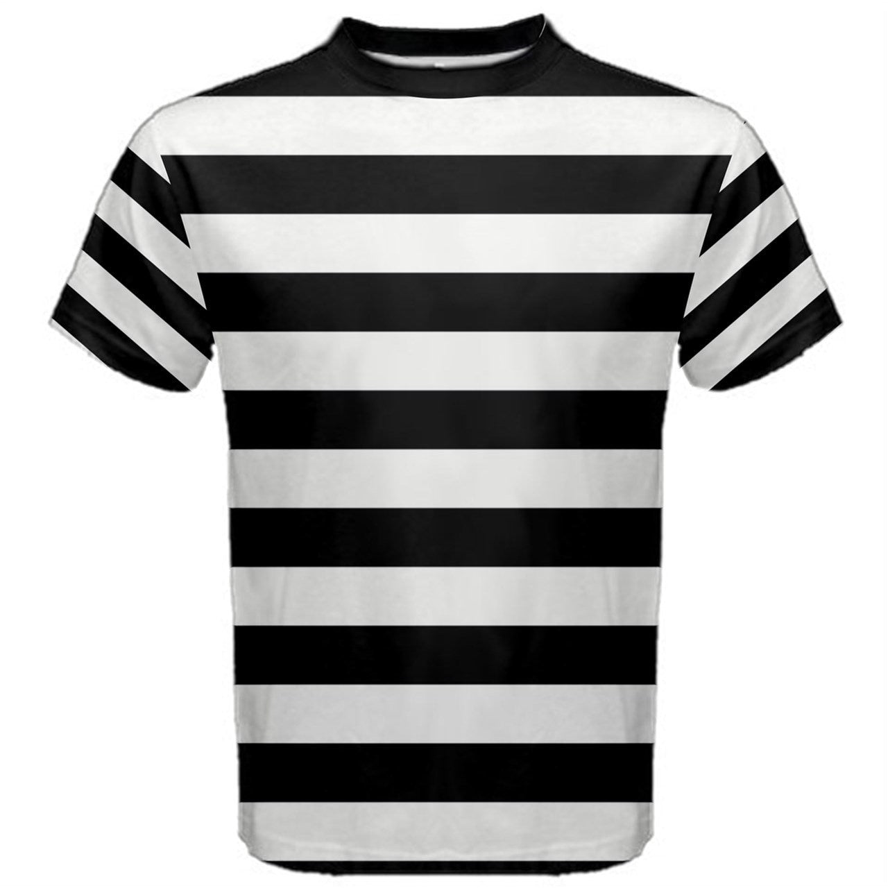 Black an White Stripes Trendy Men's T-shirt