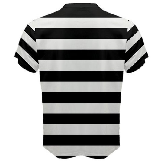 Black an White Stripes Trendy Men's T-shirt