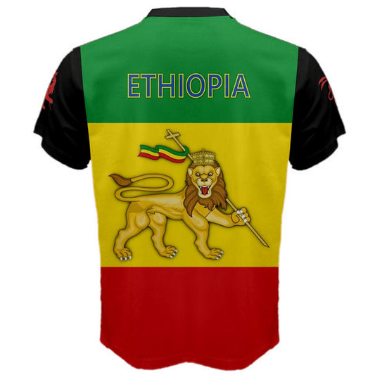 Lion of judah Ethiopia Africa Coat of Arms Flag T-shirt
