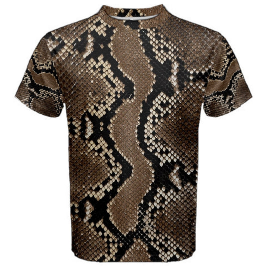 Snake Skin Pattern Brown T-shirt