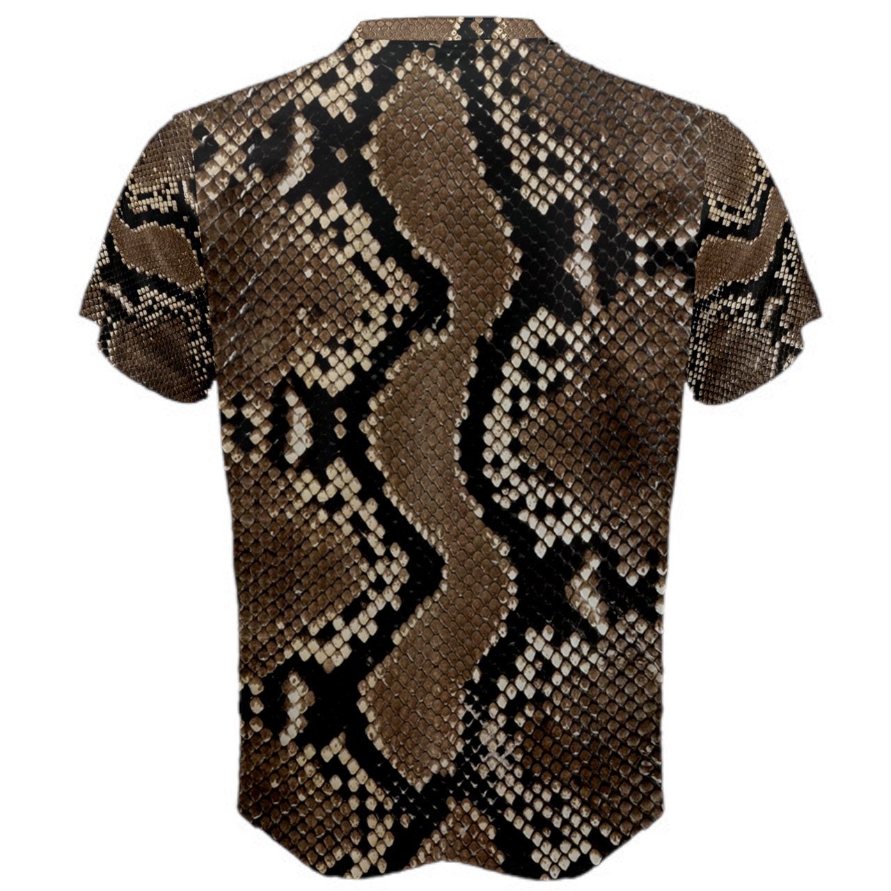 Snake Skin Pattern Brown T-shirt
