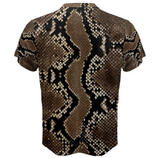 Snake Skin Pattern Brown T-shirt