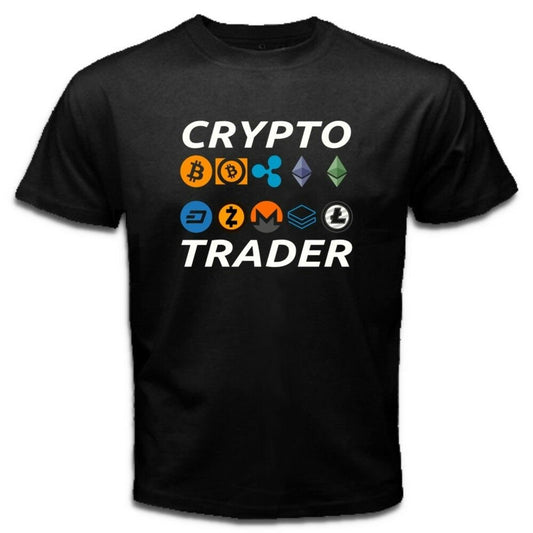 Crypto Trader Bitcoin Cryptocurrency Black T-shirt