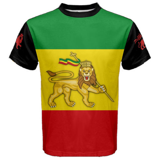 Lion of judah Ethiopia Africa Coat of Arms Flag T-shirt