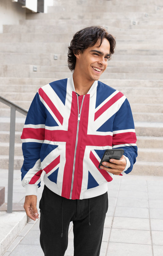 United Kingdom UK Union Jack Flag Bomber Jacket