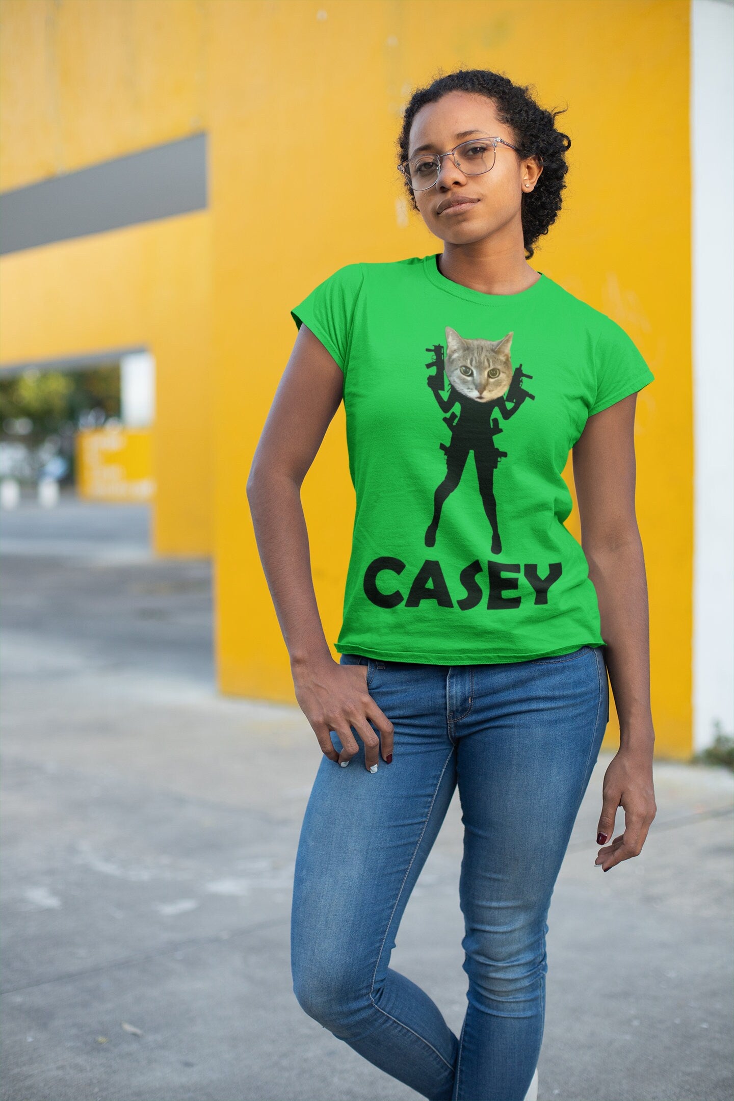Custom Cat or Pets Face and Name Personalized Cute Funny T-shirt