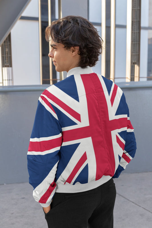 United Kingdom UK Union Jack Flag Bomber Jacket